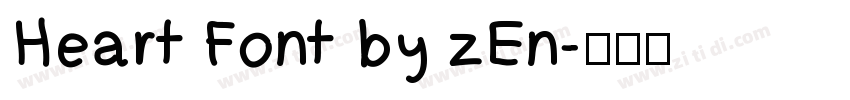 Heart Font by zEn字体转换
